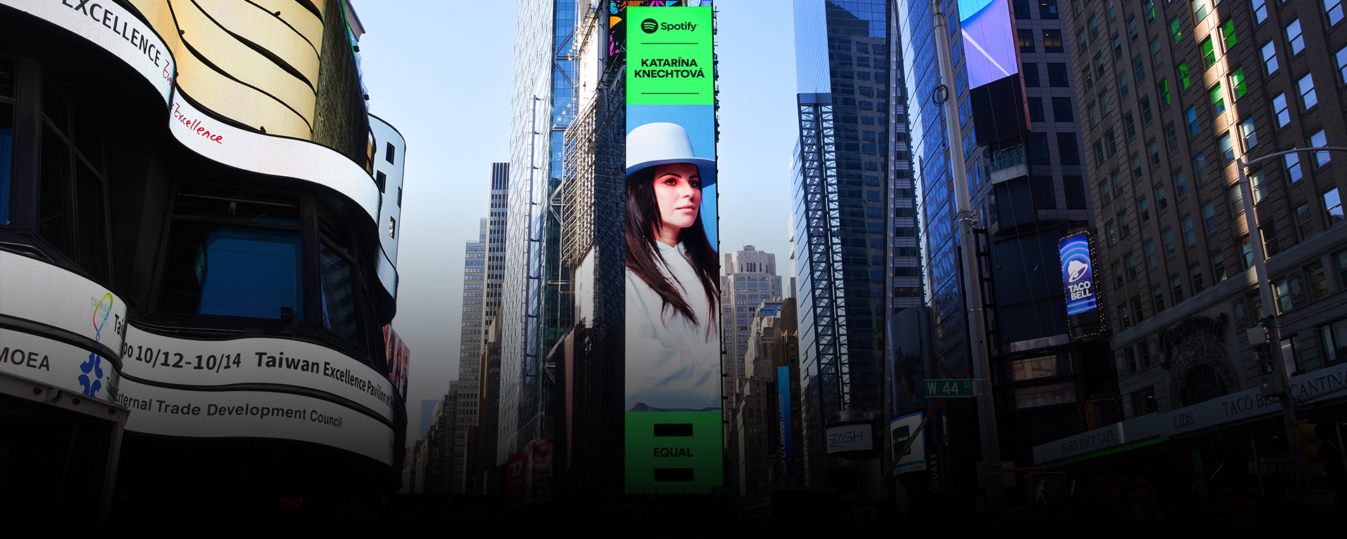 Katarína Knechtová je v celosvetovej kampani Spotify Equal a na Times Square v New Yorku!