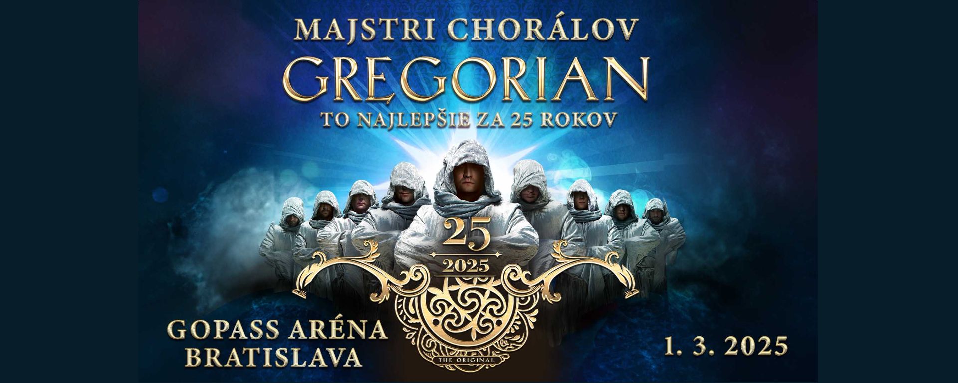 Gregorian: 25 rokov ohurujú svet chorálovým spevom a teraz mieria opäť na Slovensko! 1. marca 2025 vystúpia v Bratislave legendárni mnísi GREGORIAN!